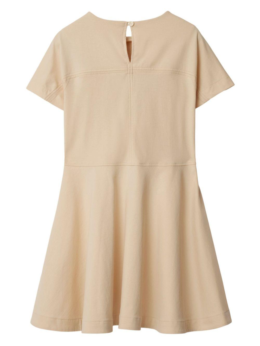Check label cotton dress<BR/><BR/><BR/> 8104211 B8620 BURBERRY KIDS 