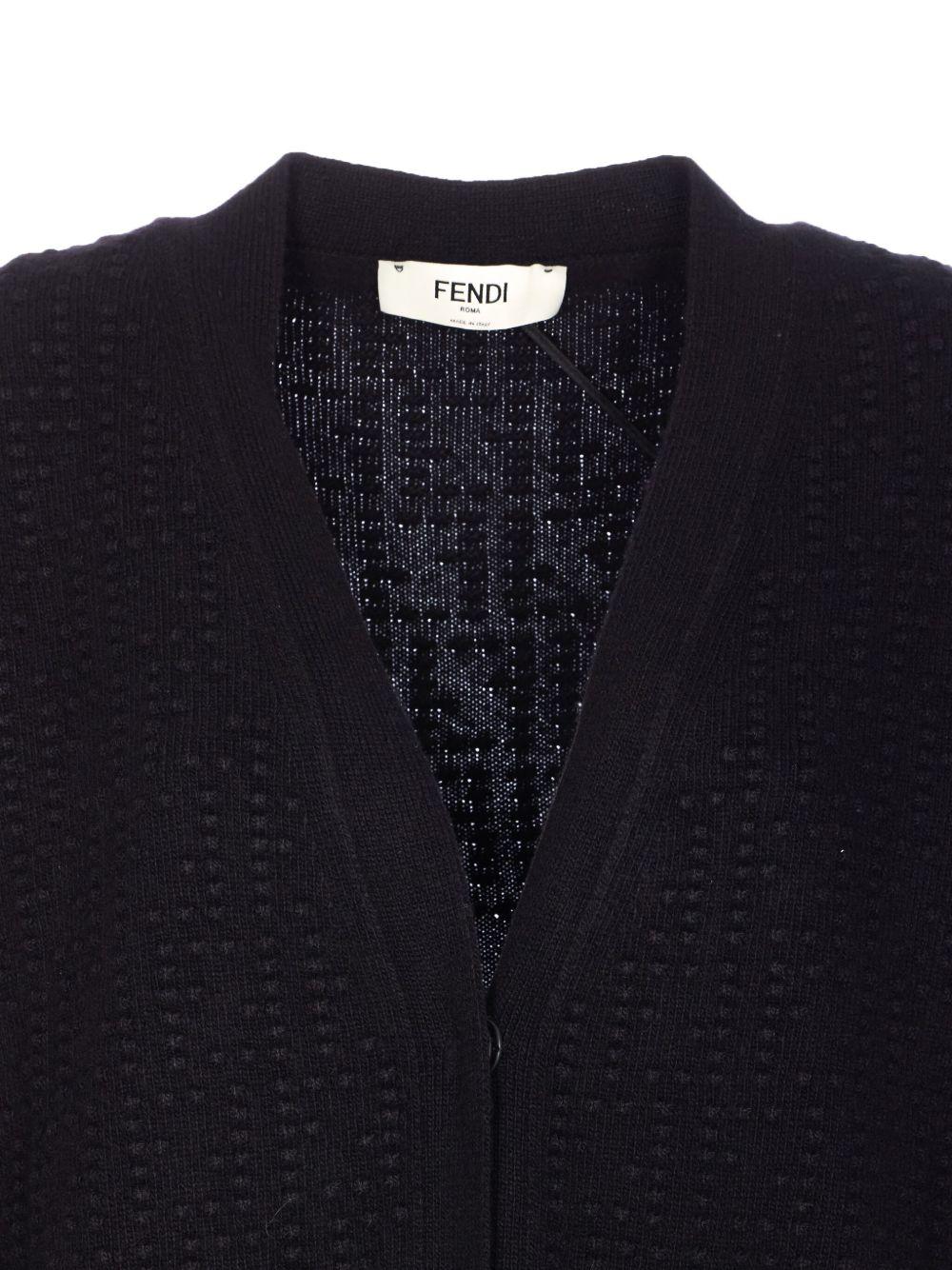FF cashmere and wool cardigan FZE549 AYM0F0GME FENDI 