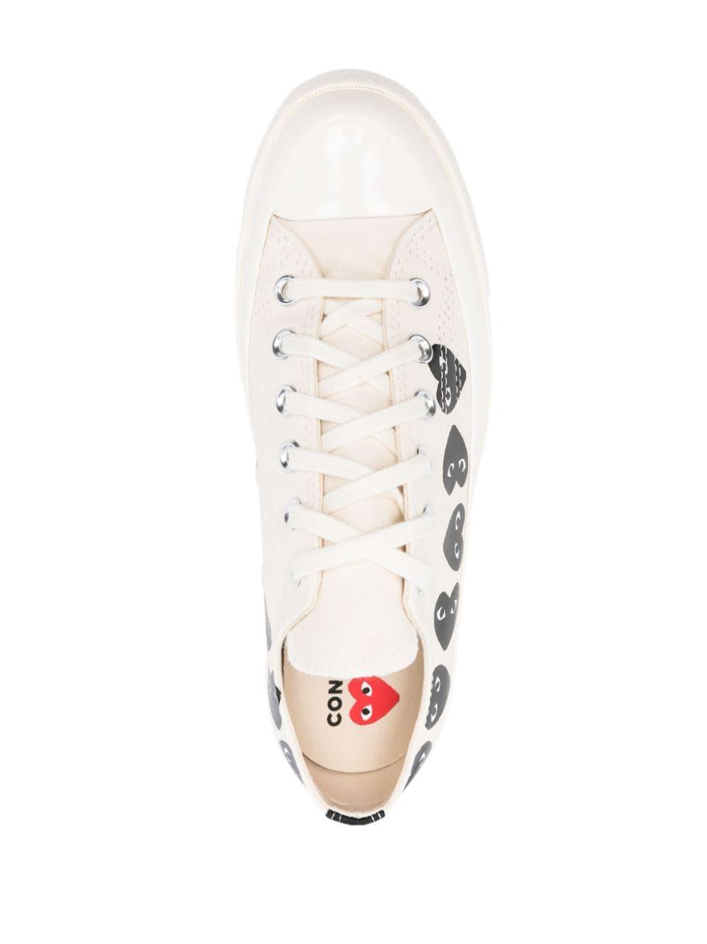 Off-white/black canvas snakers AZK126 WHITE COMME des GARÇONS PLAY x Converse 