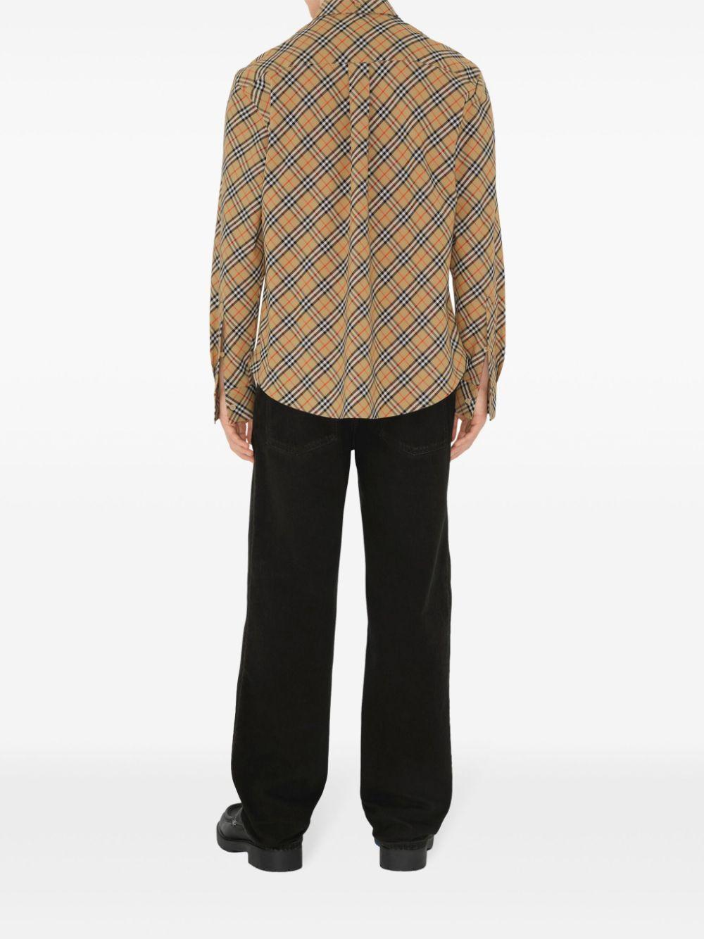 Checked cotton shirt<BR/><BR/><BR/> 8104072 B9368 BURBERRY 