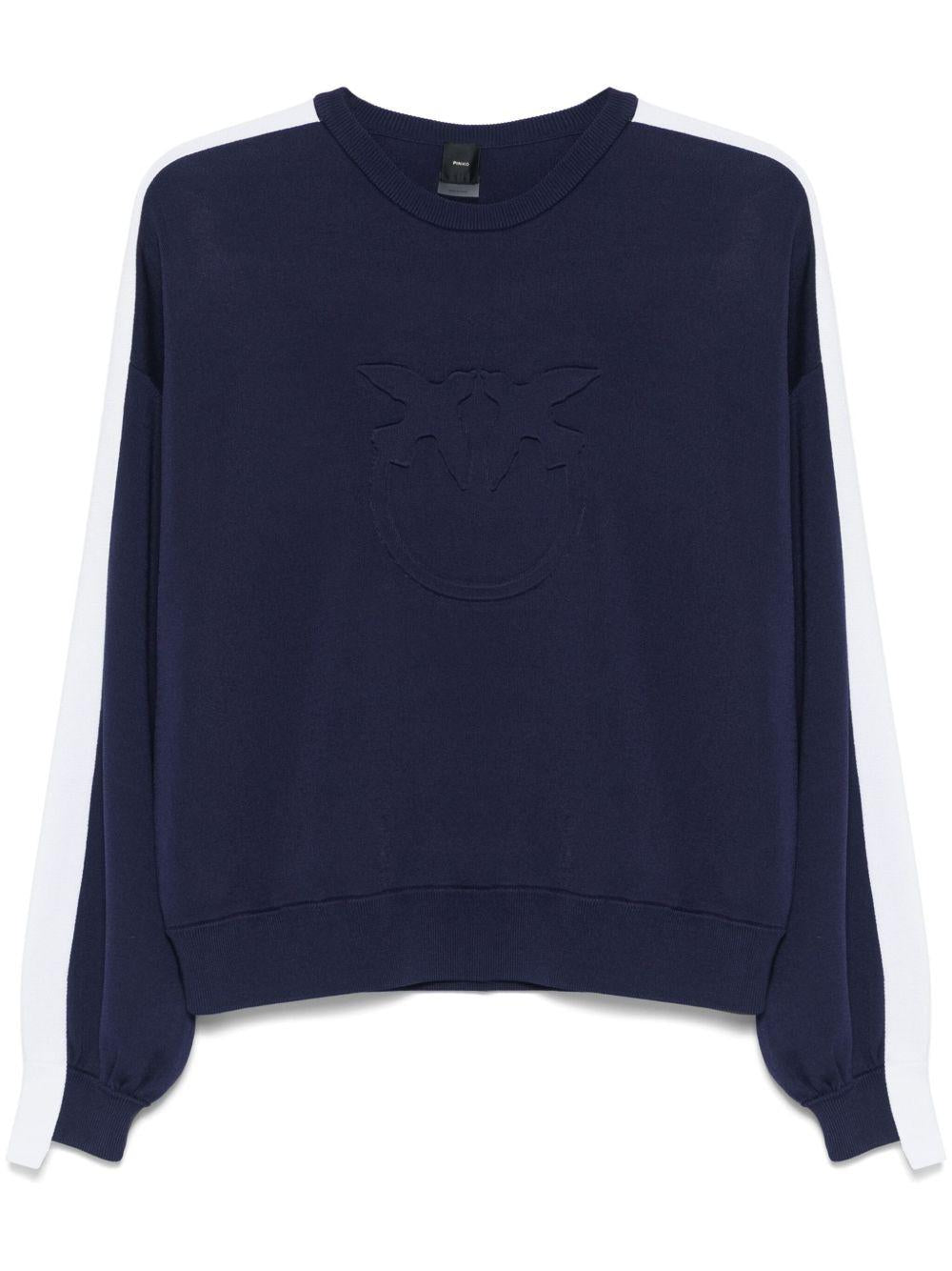 Logo-embossed sweater<BR/><BR/><BR/> 104002 A2FQEZ1 PINKO 