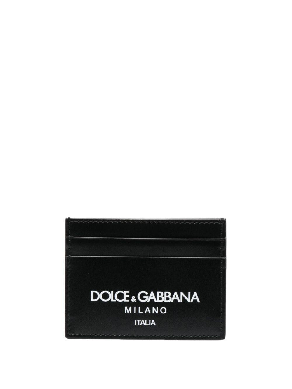 Logo-print leather card holder<BR/><BR/><BR/> BP0330 AN244HNII7 DOLCE & GABBANA 