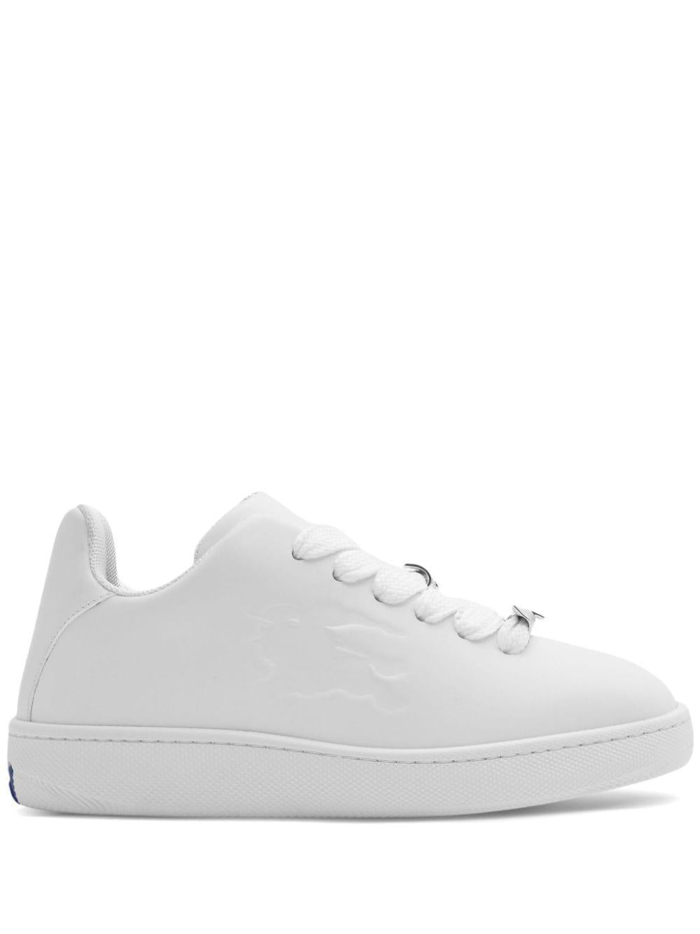 Box leather sneakers<BR/><BR/><BR/> 8083385 A1464 BURBERRY 