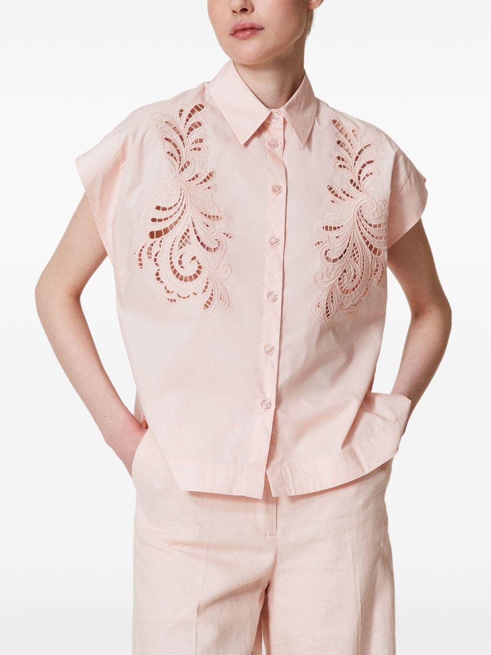 Poplin shirt with embroidery 251TP2171 00178 TWINSET 