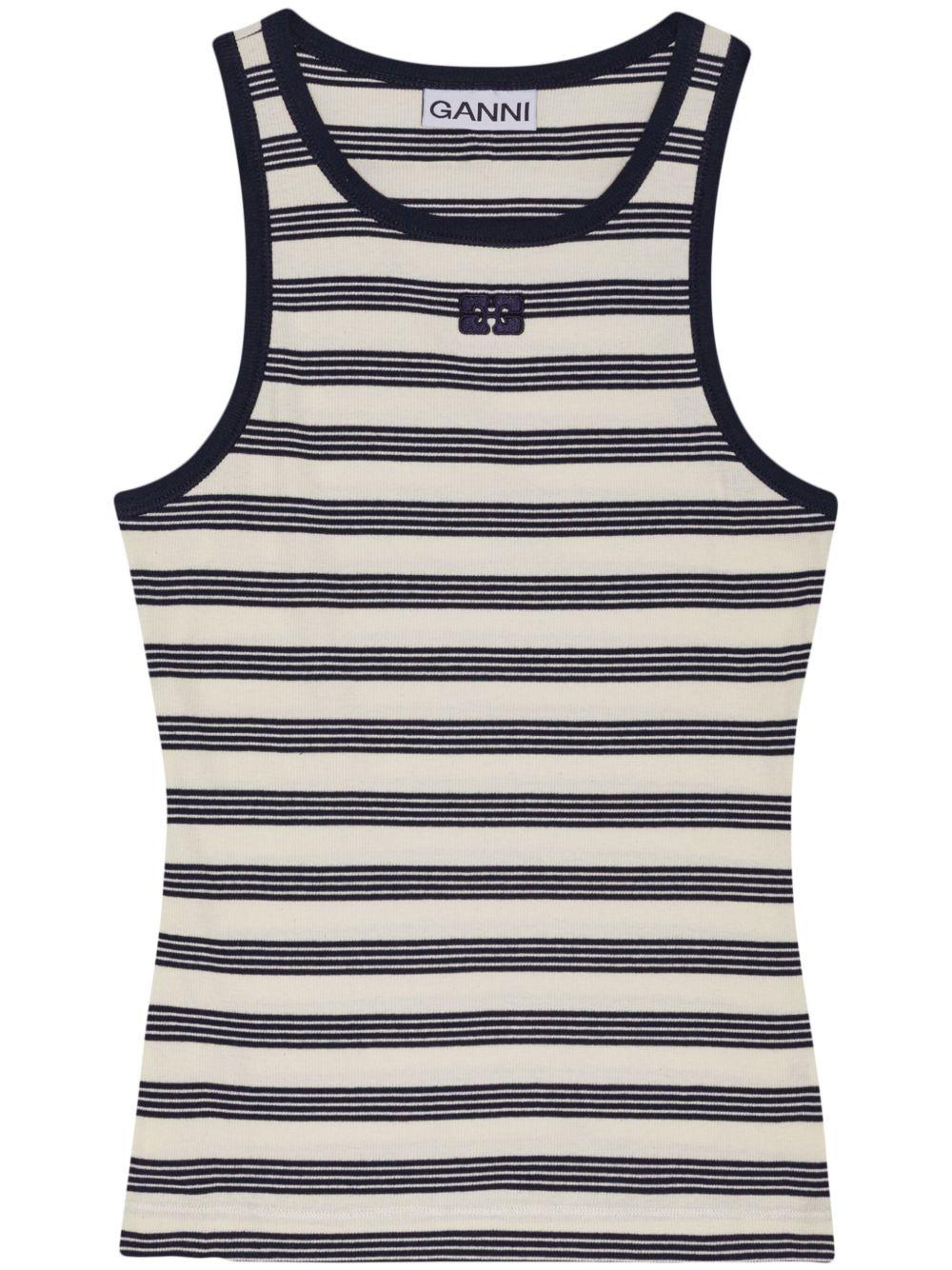 Striped tank top<BR/><BR/><BR/> T4144 683 GANNI 