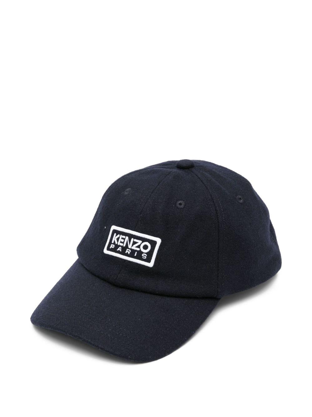 'KENZO Tag' cap in wool FF68AC801F43 79BLUEBLACK KENZO 
