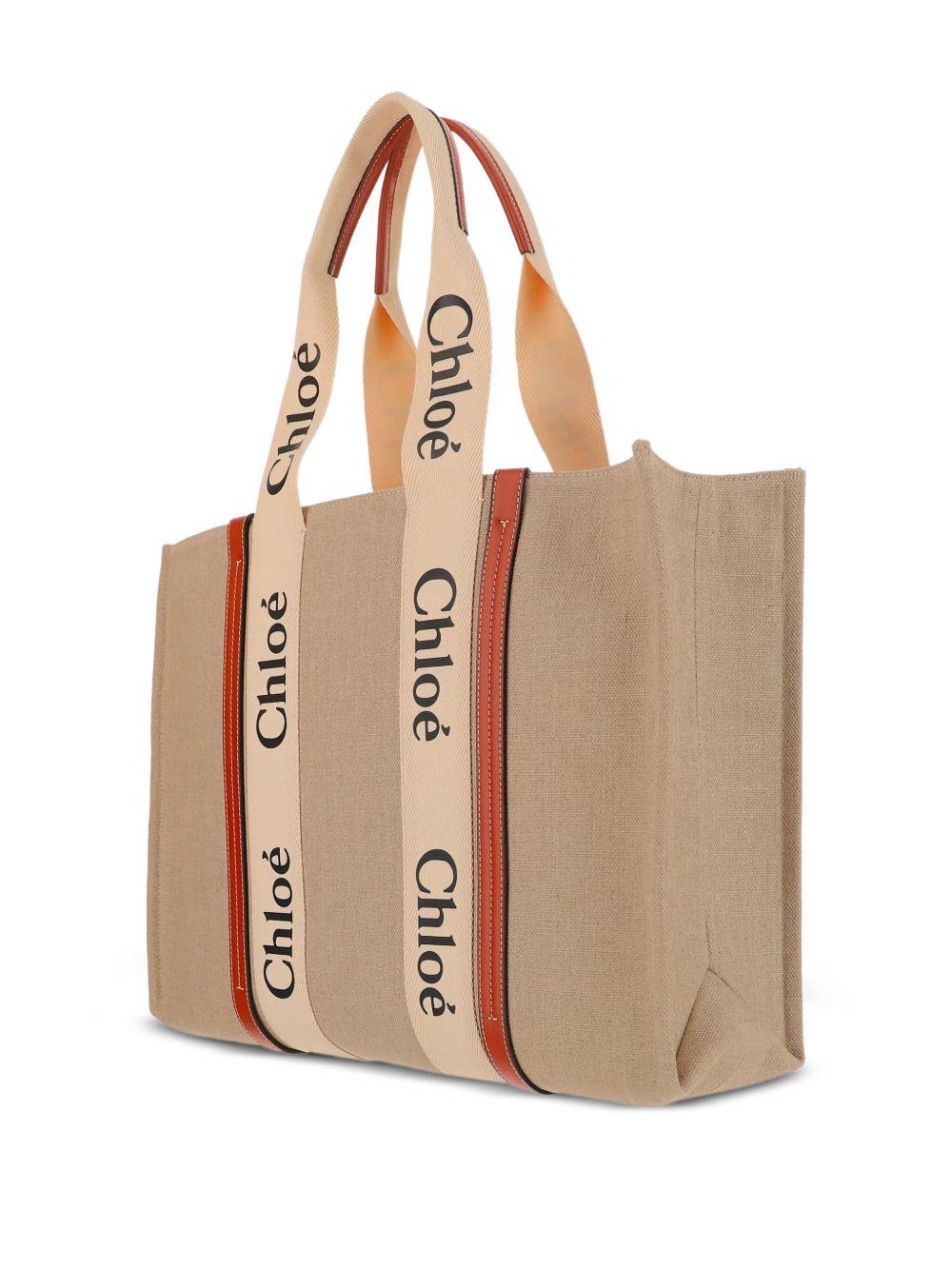 Woody large linen tote bag CHC22AS382I26 90U CHLOÉ 