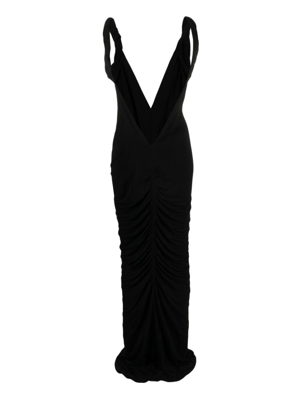 Ruched V-neck gown BW21SX30XH 001 GIVENCHY 