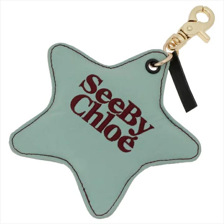 Star shaped keychain with logo CHS22WK730C41 39P SEE BY CHLOÉ 