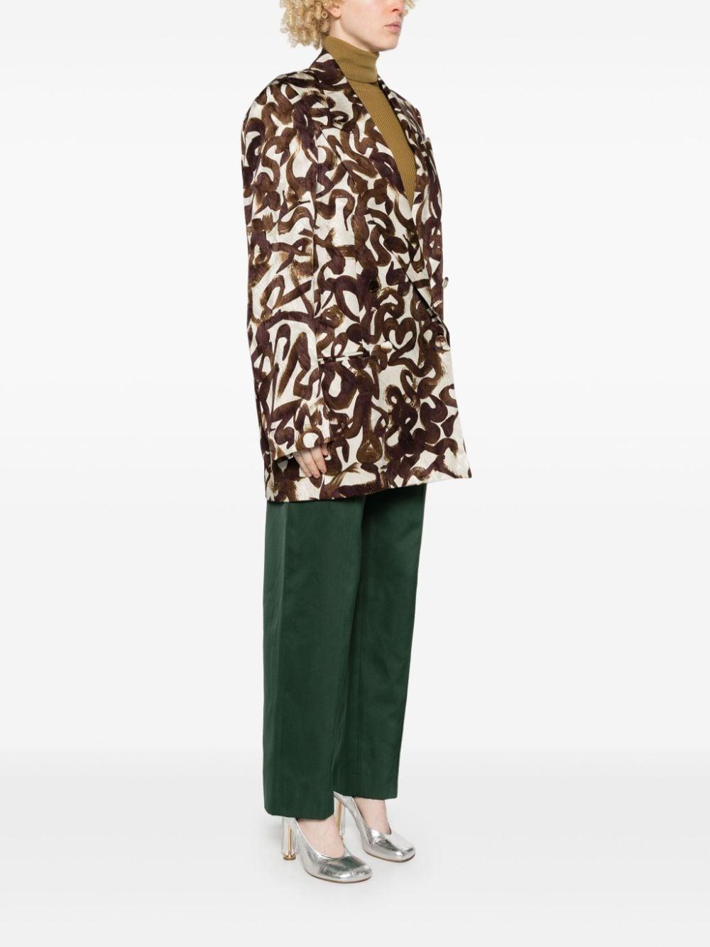 Abstract-print blazer<BR/><BR/> 010406 9258703 DRIES VAN NOTEN 