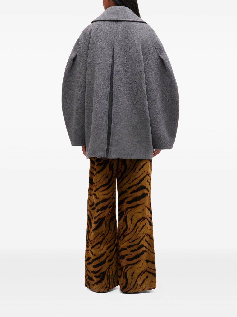 Wool Oversized Midi Peacoat W0930 205 GANNI 