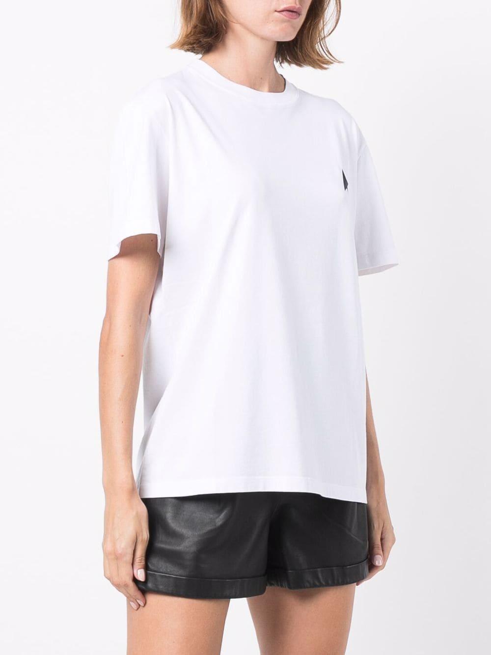 White cotton logo print T-shirt GWP00880 10364 GOLDEN GOOSE 