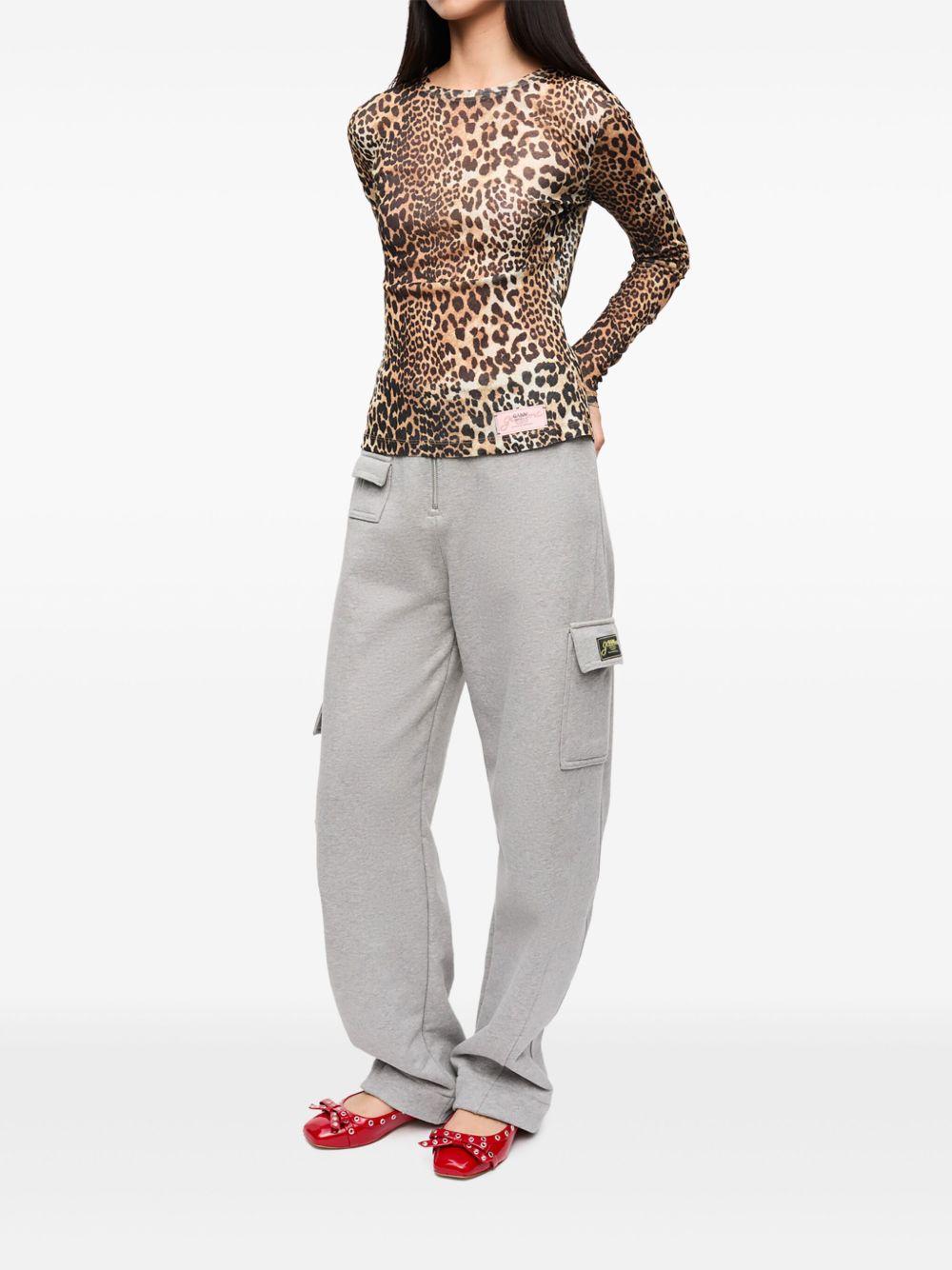 Leopard-print top<BR/><BR/><BR/> T4208 943 GANNI 
