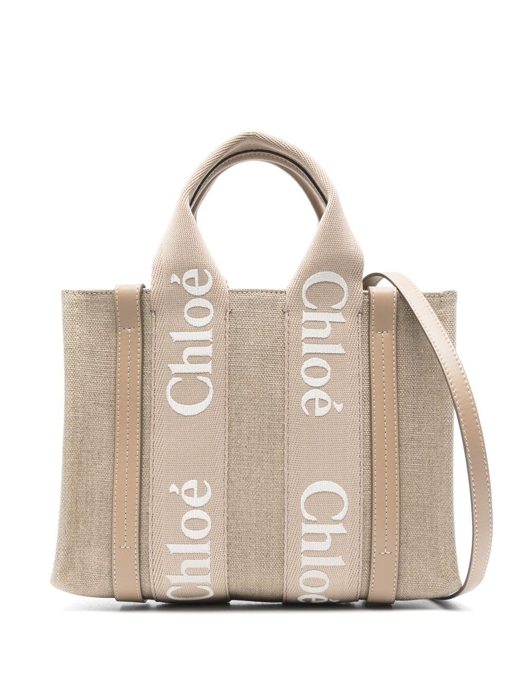 Small Woody logo-strap tote bag CHC23AS397L17 20E CHLOÉ 