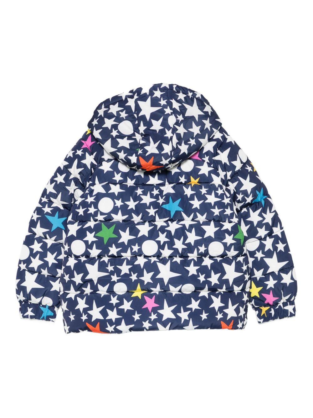 Star Print Hooded Puffer Coat TX2B37 Z3049667MC STELLA McCARTNEY KIDS 