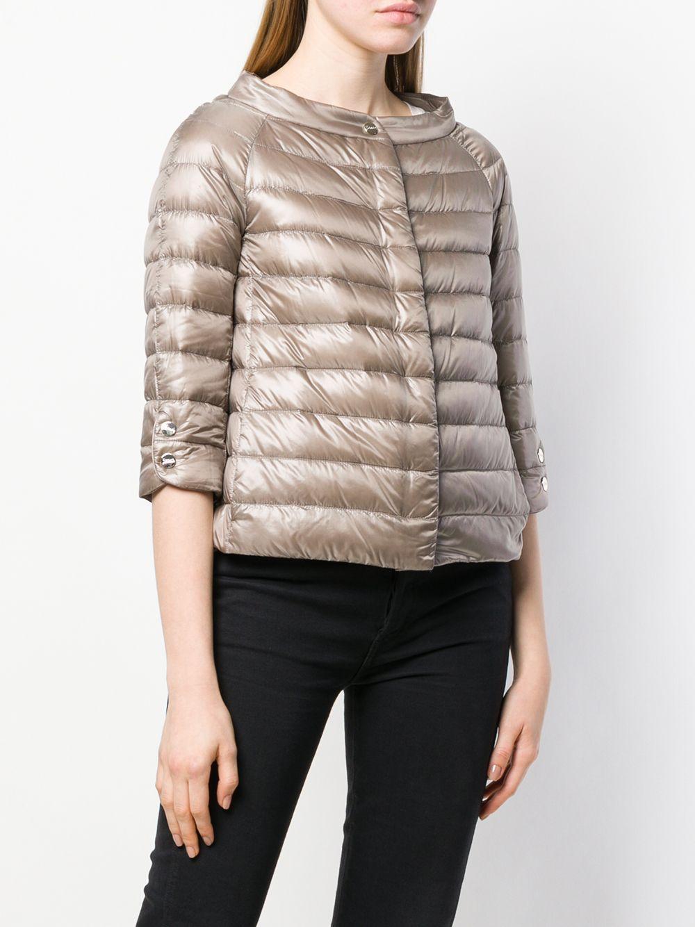 3/4 sleeve padded jacket<BR/><BR/> PI0613DIC 12017Z2600 HERNO 