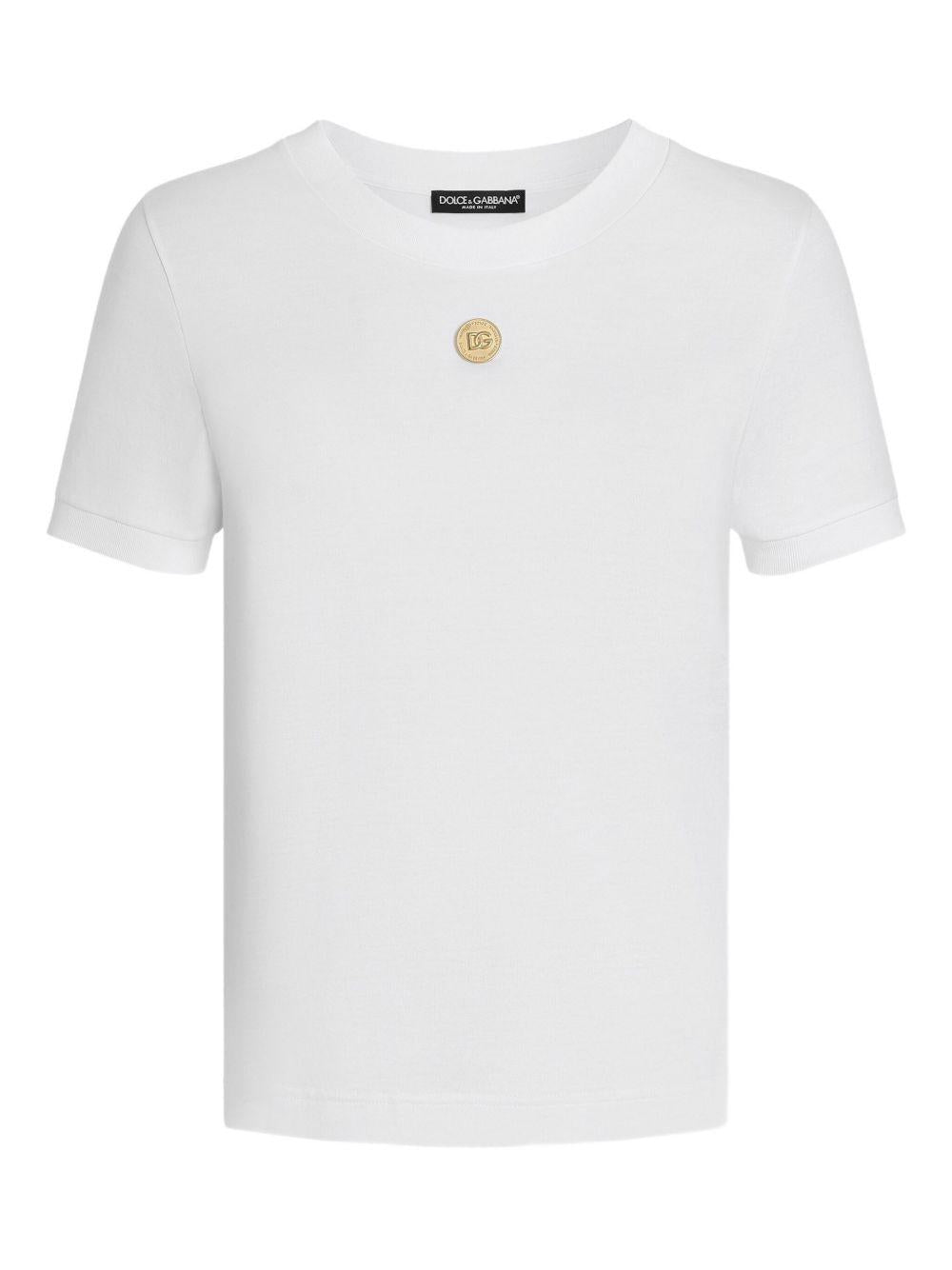 T-shirt with medal F8N08Z GDC7IW0800 DOLCE & GABBANA 