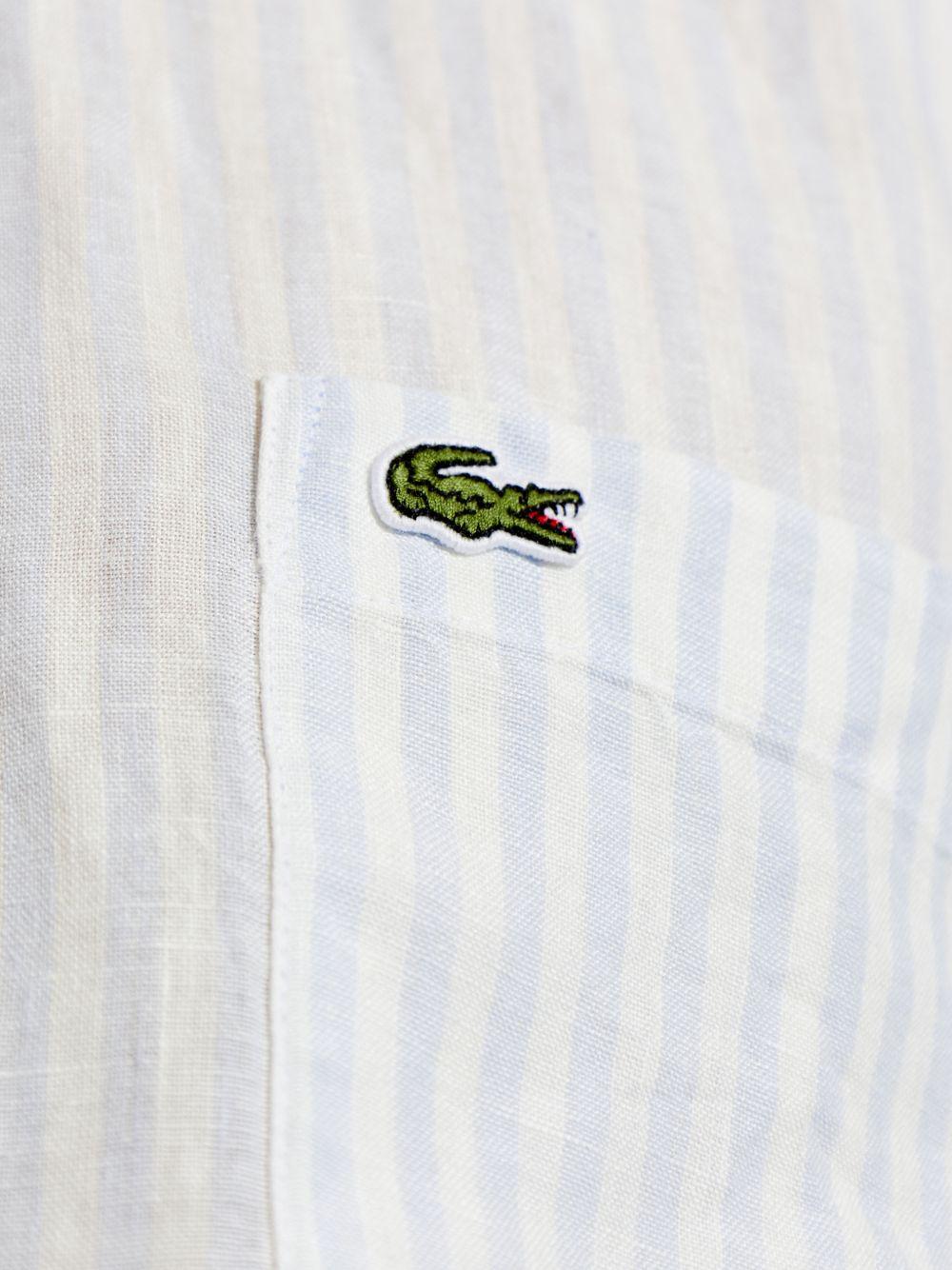 Regular fit striped linen shirt CH6985 29I LACOSTE 