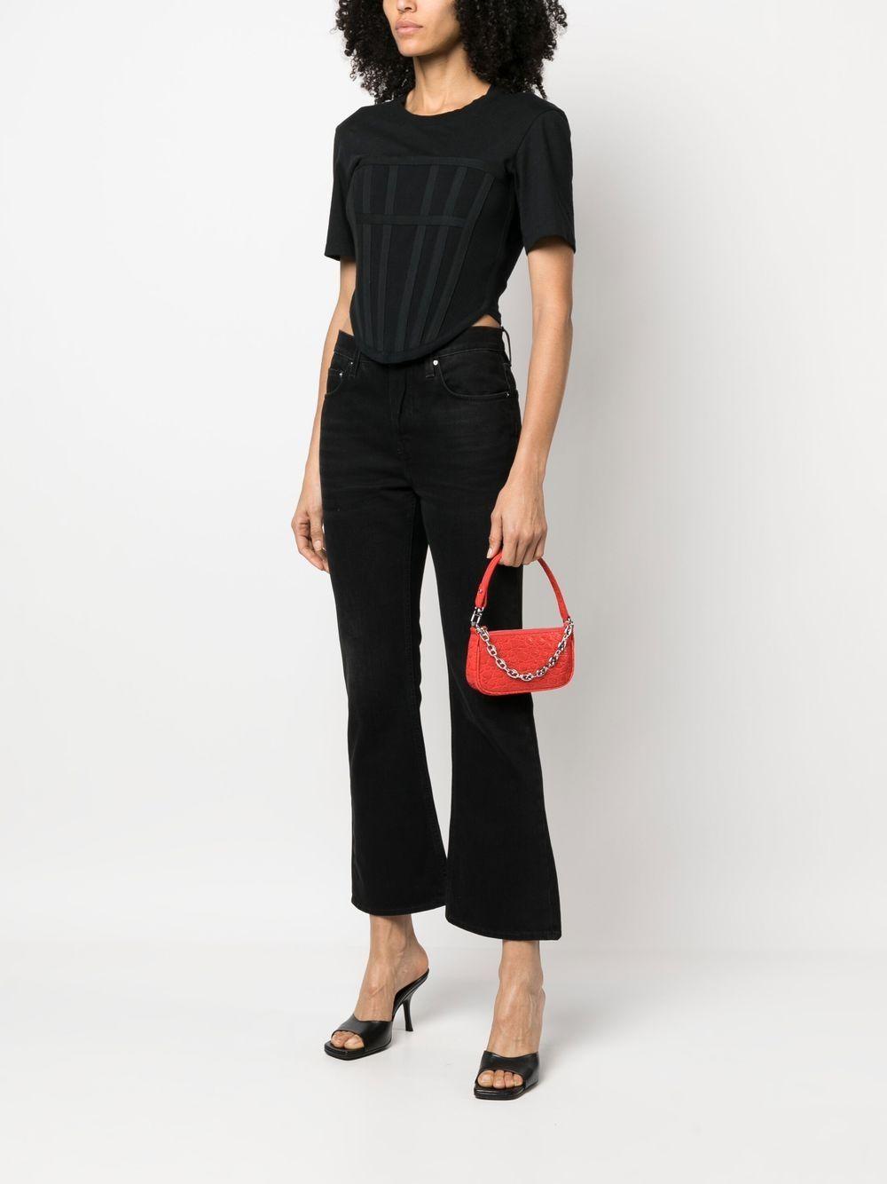 Mini Rachel leather shoulder bag 23CRMIRAFLMCCESMA FLAME BY FAR 