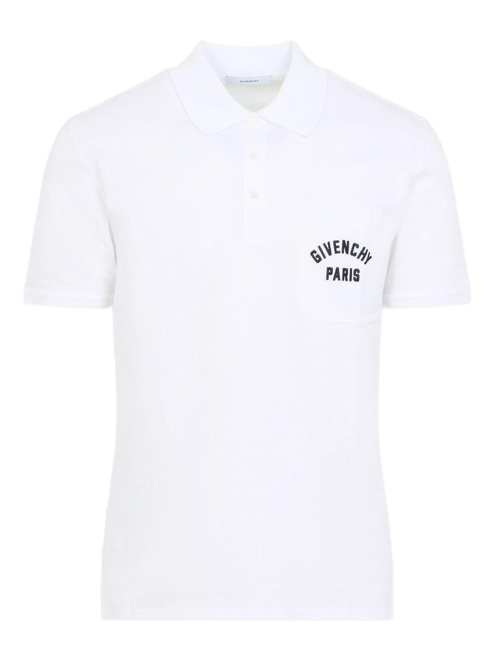 Polo in pique cotton with GIVENCHY Paris embroidery BML00T3YSD 100 GIVENCHY 