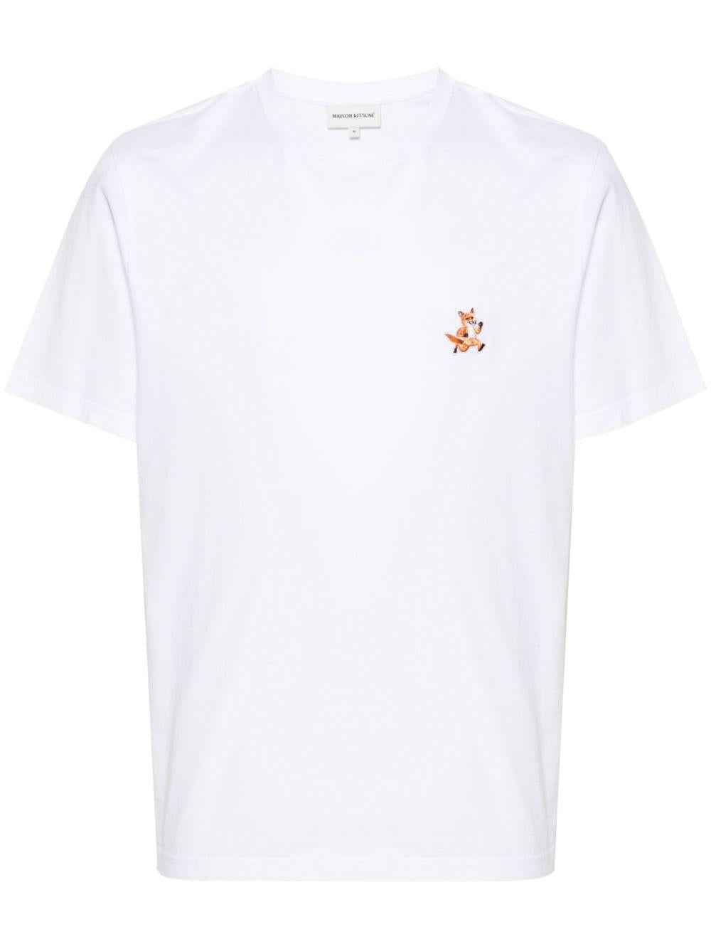 Speedy Fox cotton T-shirt<BR/><BR/> MM00125KJ0008 P100 MAISON KITSUNÉ 