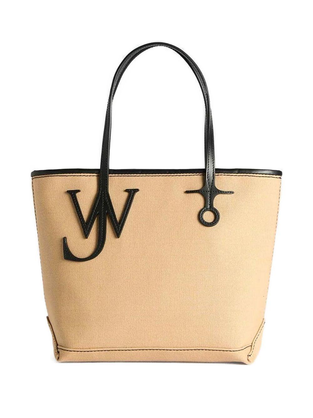 Small anchor canvas & leather tote in beige HB0768 FA0442043 JW ANDERSON 