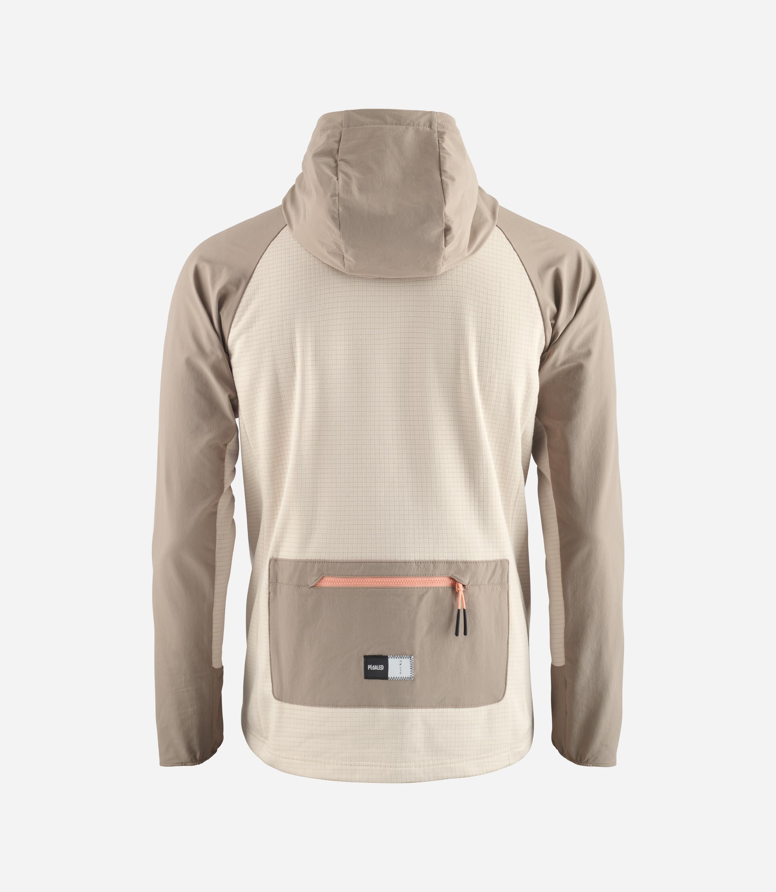 Beige gravel merino hooded jersey 24WHJJA 02PE PEdALED 