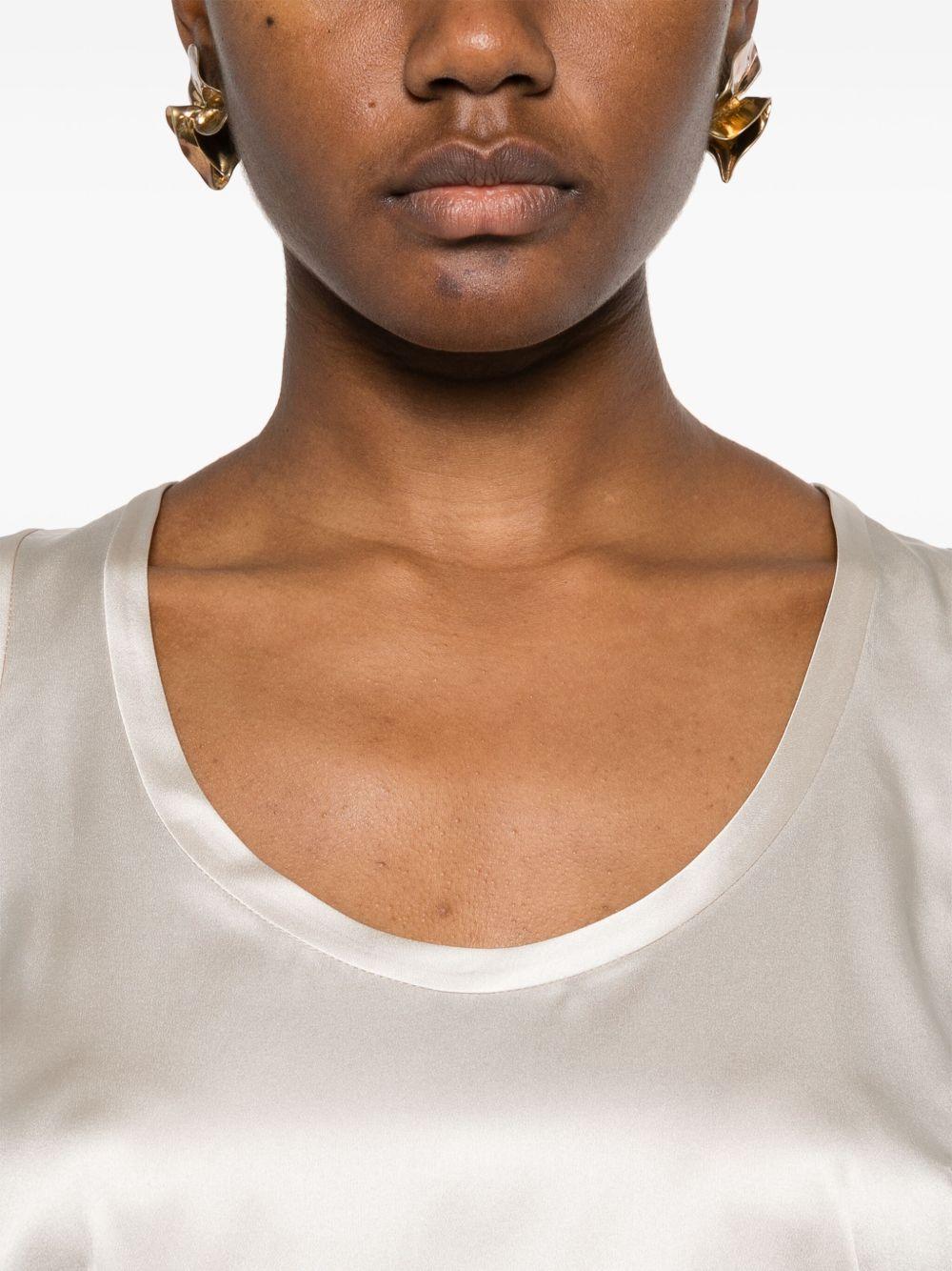 Satin sleeveless top<BR/><BR/><BR/> M0C59E0600 C9732 BRUNELLO CUCINELLI 