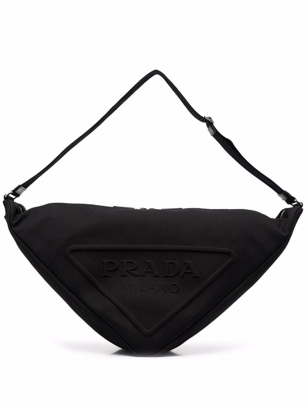 Black Triangle logo-embossed tote bag 010 V OLO 2VY007 F0002 PRADA 