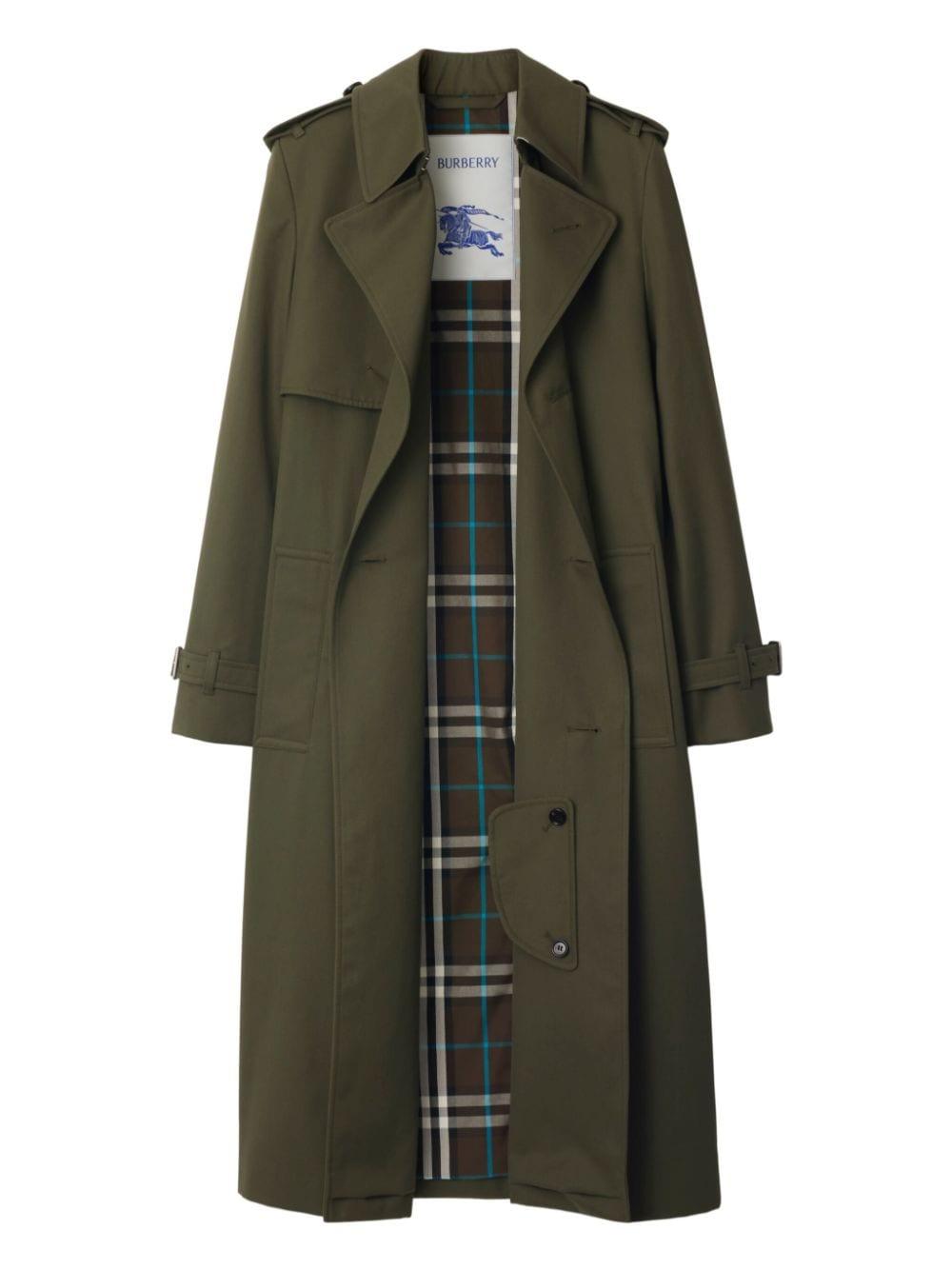 Notched-lapel cotton trench coat<BR/><BR/><BR/><BR/> 8093046 C1173 BURBERRY 