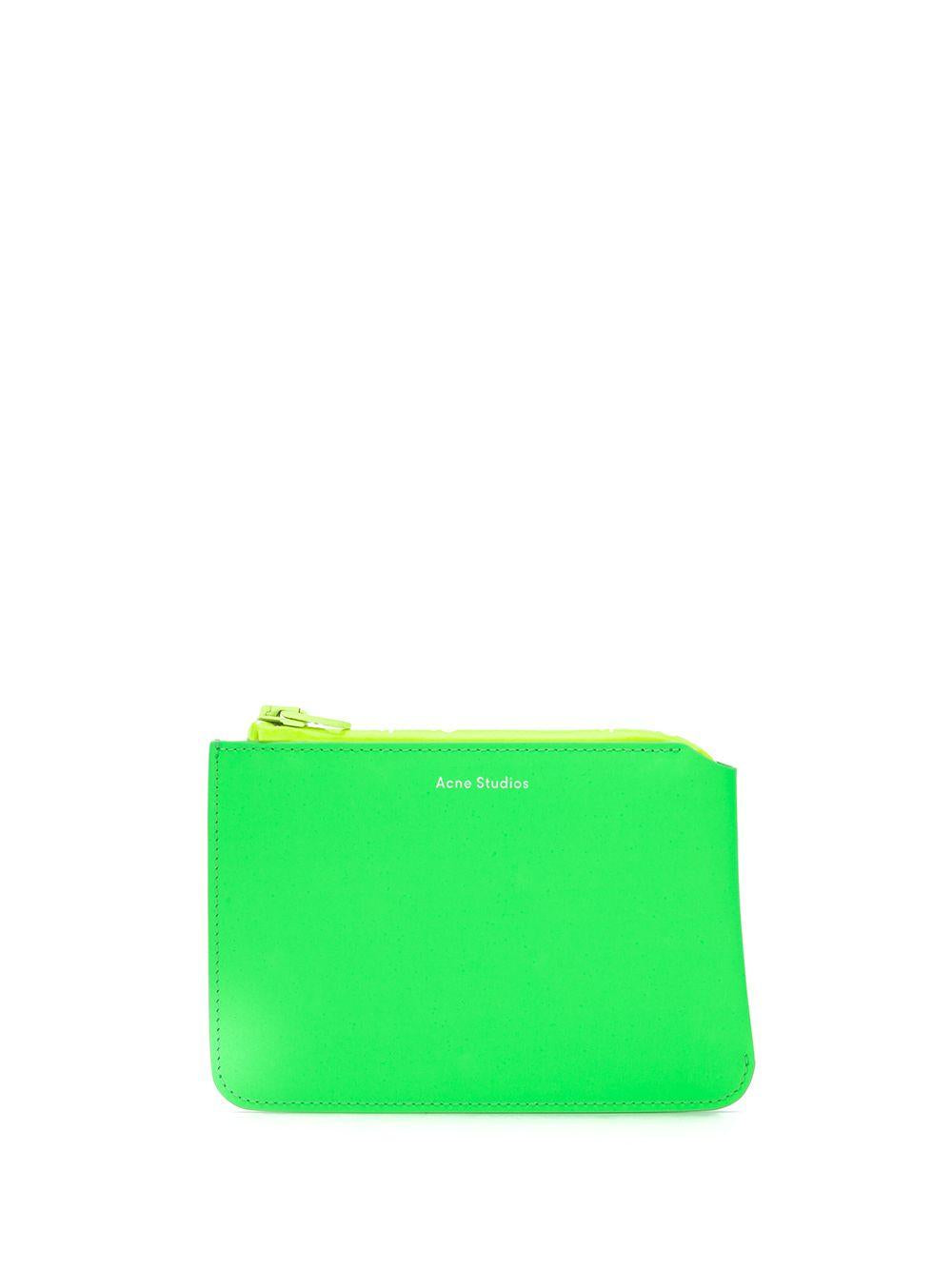 Wallets with zip CG0068 FLUO GREEN ACNE STUDIOS 