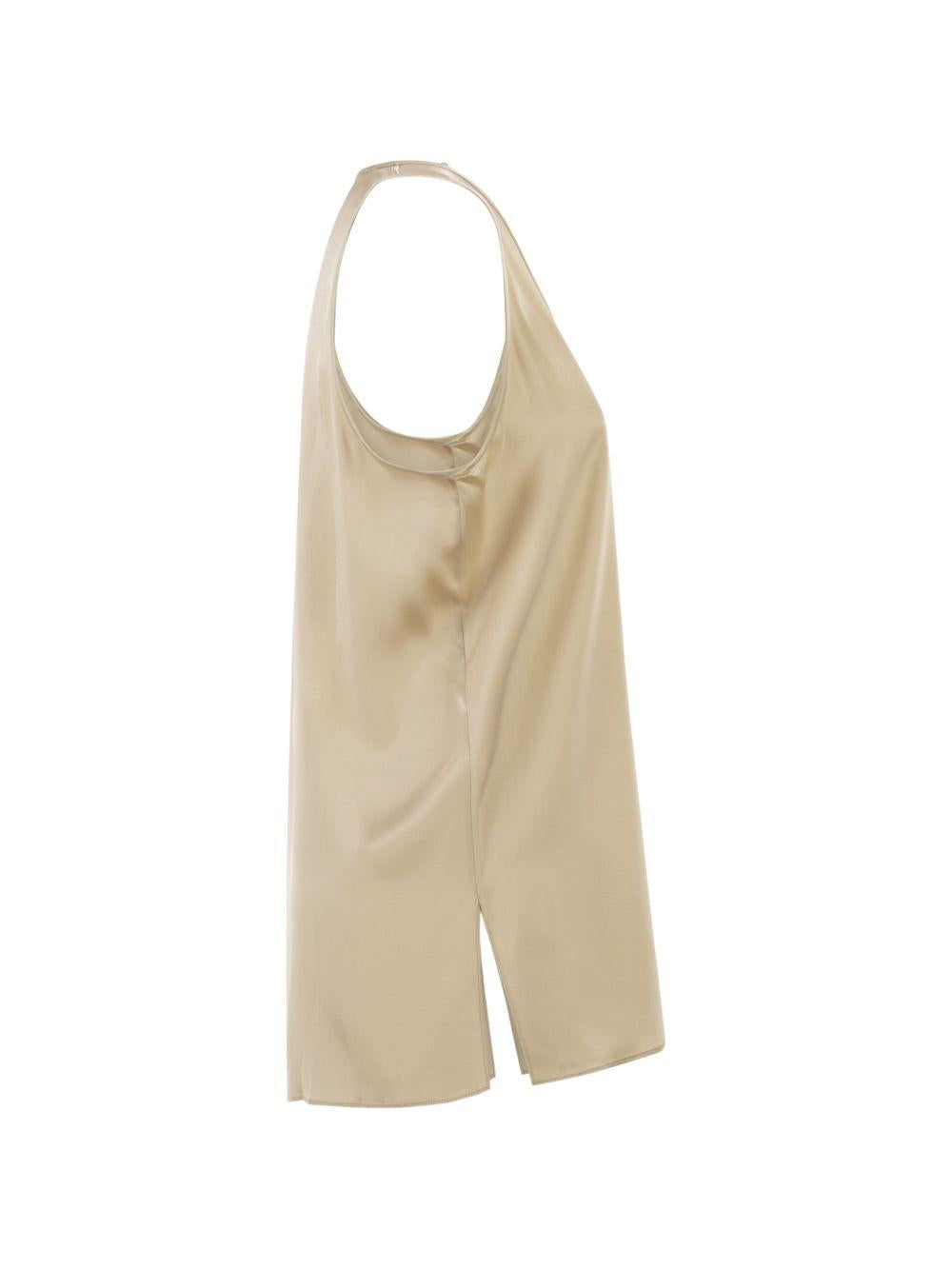 Satin top with wide neckline<BR/> M0C59DZ300 C9643 BRUNELLO CUCINELLI 
