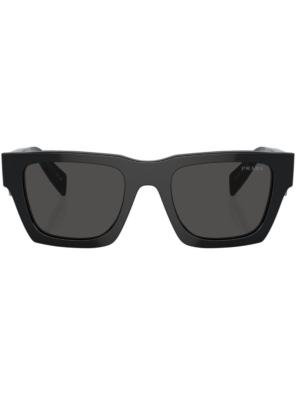 Logo-lettering square sunglasses<BR/><BR/><BR/> 0PR A06S16K08Z50 PRADA 