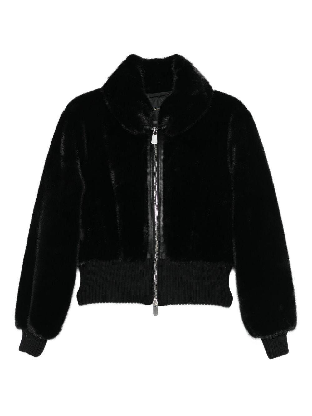 Faux fur bomber jacket 105399 A2PIZ99 PINKO 