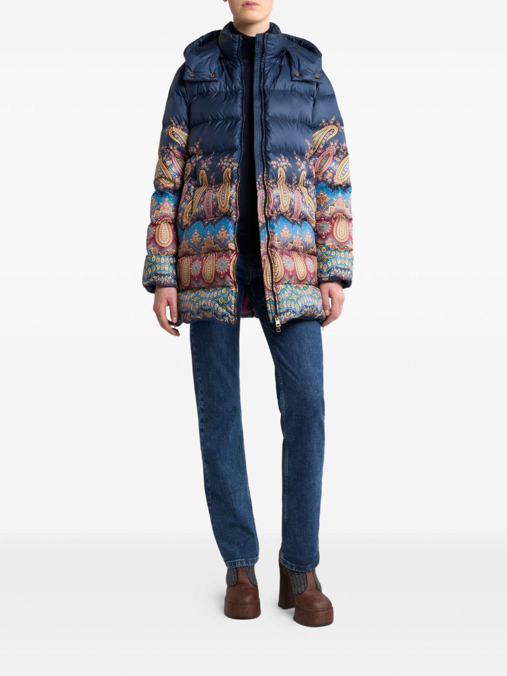 DOWN JACKET WITH HOOD AND PLACED PRINT WRBB0019 99SPSE1X0886 ETRO 