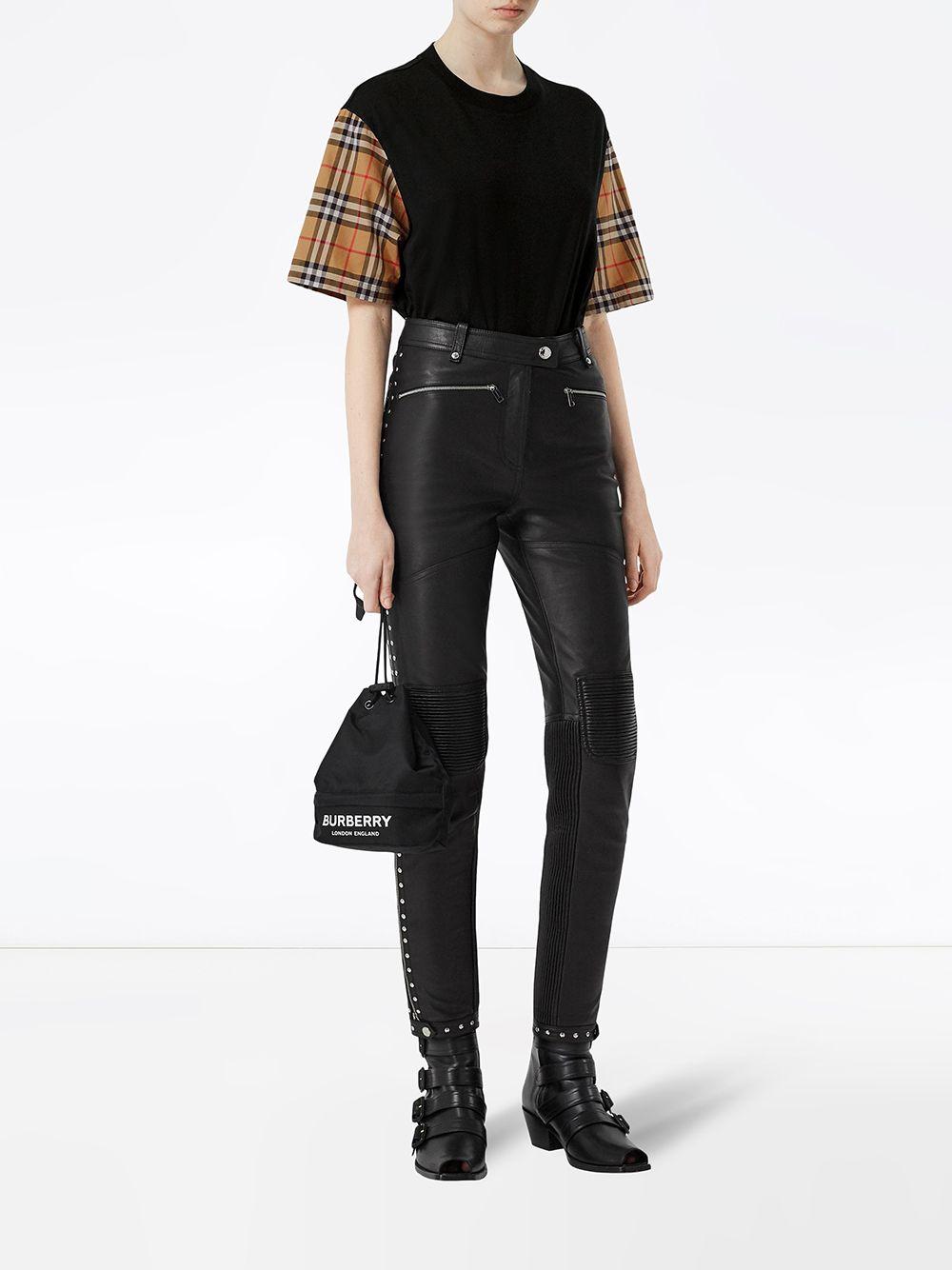 T-shirt con motivo Vintage Check 8014895 BLACK BURBERRY 