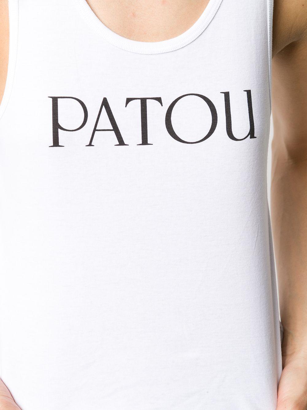 Organic-cotton tank top JE0159994 001W PATOU 