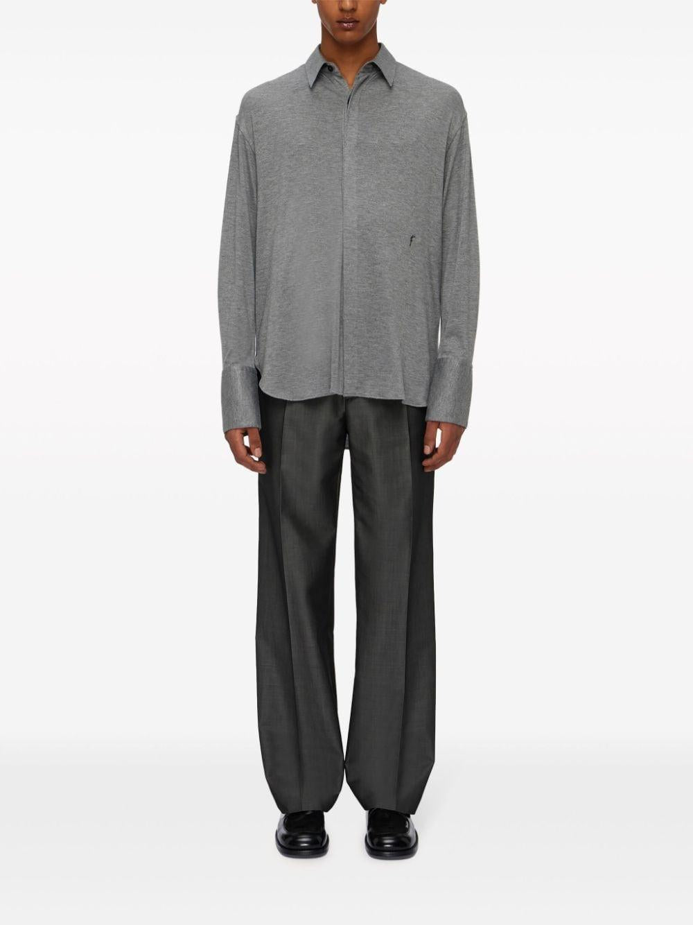 Jersey long-sleeve shirt<BR/><BR/><BR/> D772960 772963ASH GREY FERRAGAMO 