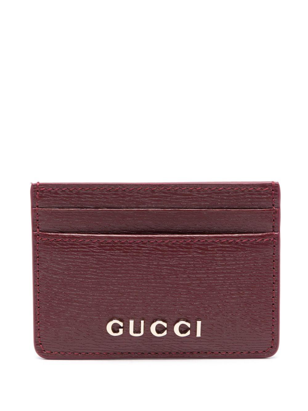 Gucci script-detail card holder<BR/><BR/><BR/> 773428 0OP0T6207 GUCCI 