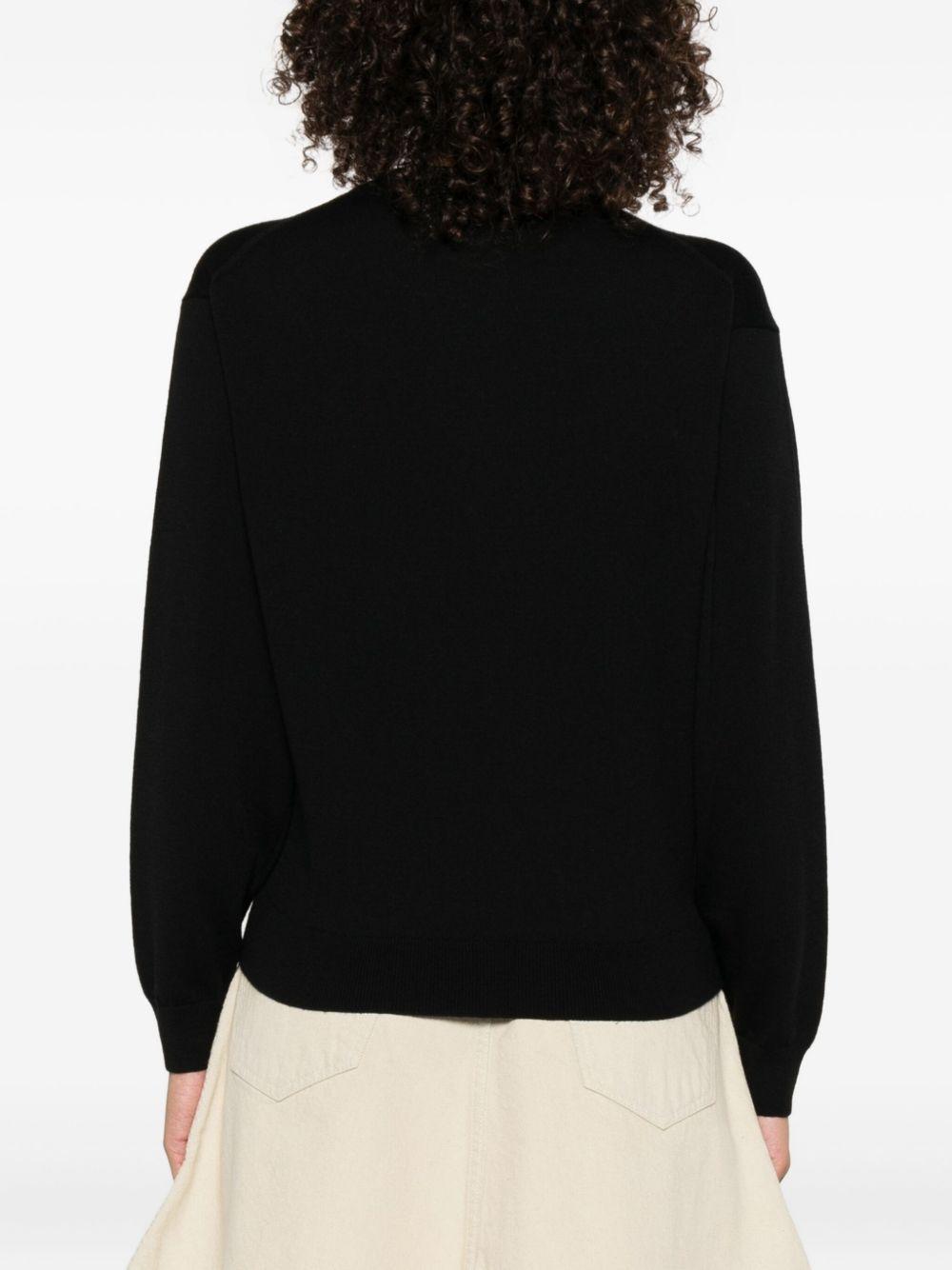 'Boke Flower' embroidered jumper in merino wool FF62PU7273LB 99JBLACK KENZO 