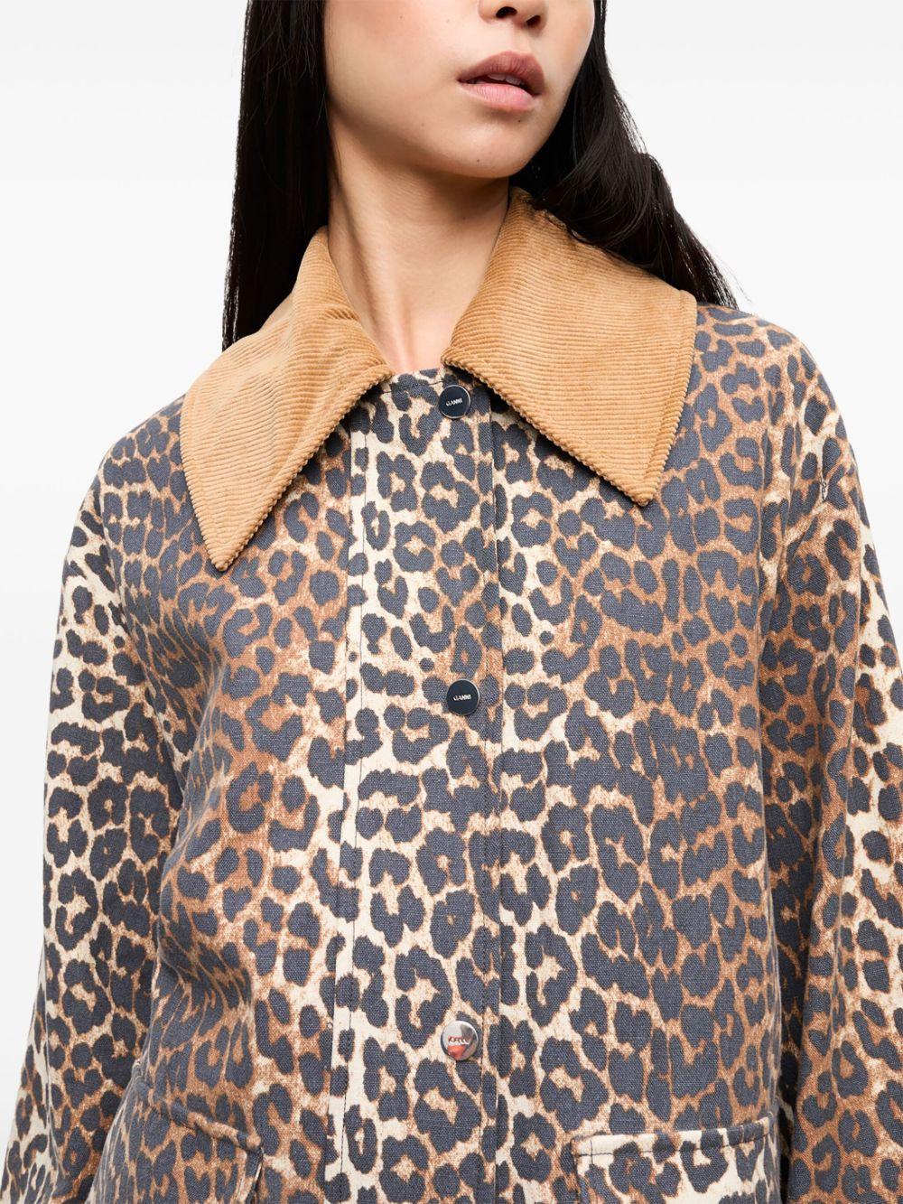Leopard-print bomber jacket<BR/><BR/><BR/> W0391 859 GANNI 