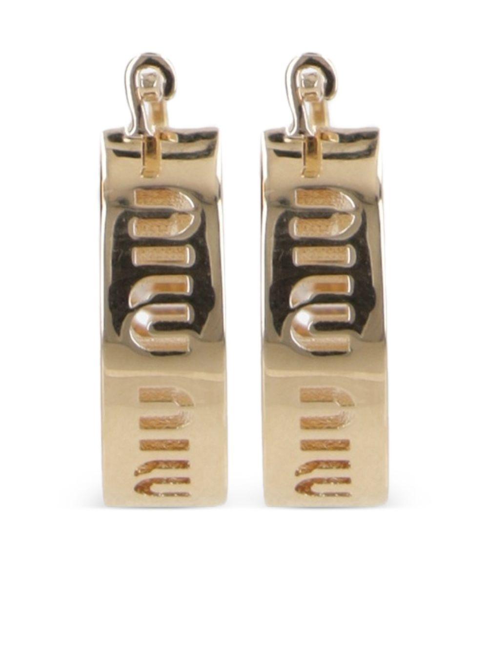 Logo hoop earrings 5IO133 2DTUF0056 MIU MIU 