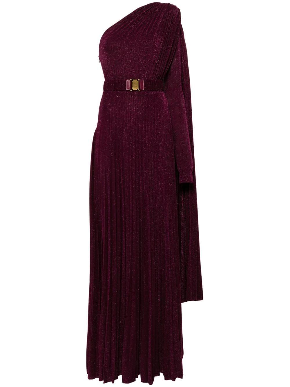 Belted plissé gown AB68646E2 CG3 ELISABETTA FRANCHI 