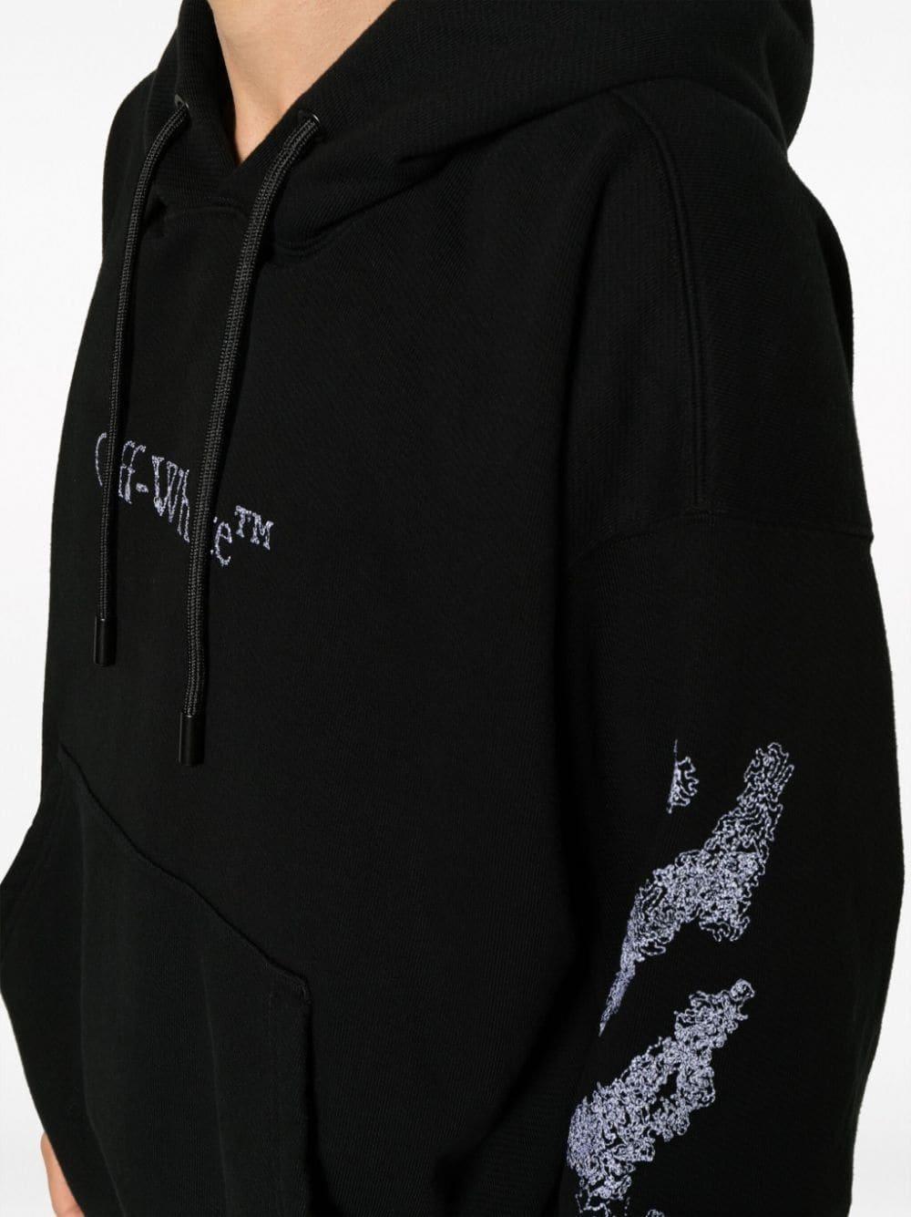 Embroidered logo to the front sweaters OMBB085F23FLE018 1001 OFF-WHITE 