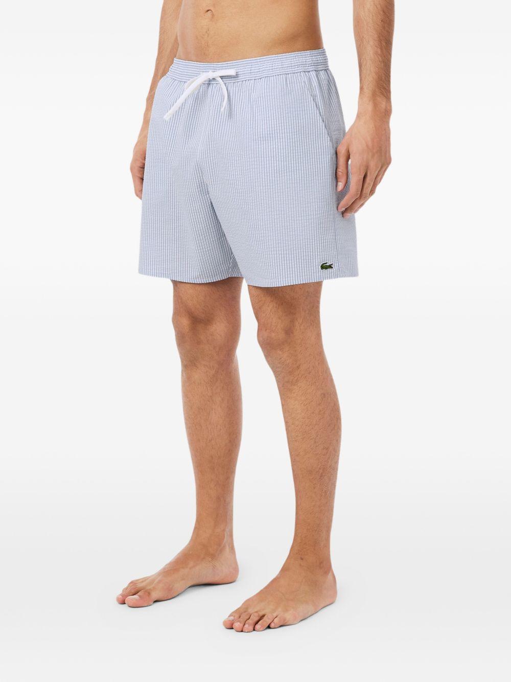 Mid-length striped swim shorts MH9089 7PM LACOSTE 