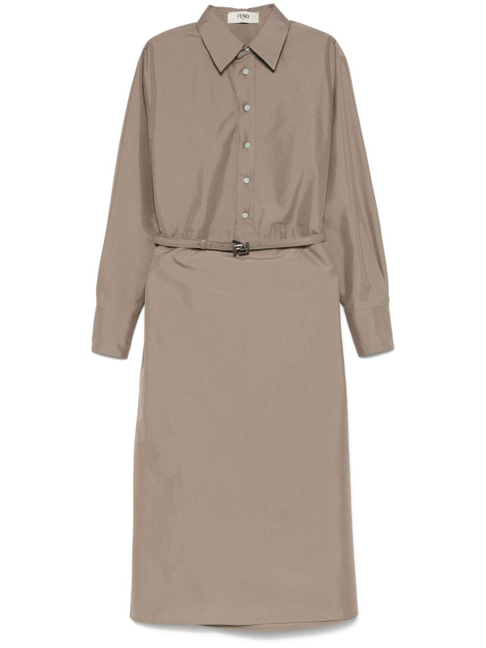 Poplin shirt dress<BR/><BR/> FDD311 AQ3KF1SA0 FENDI 