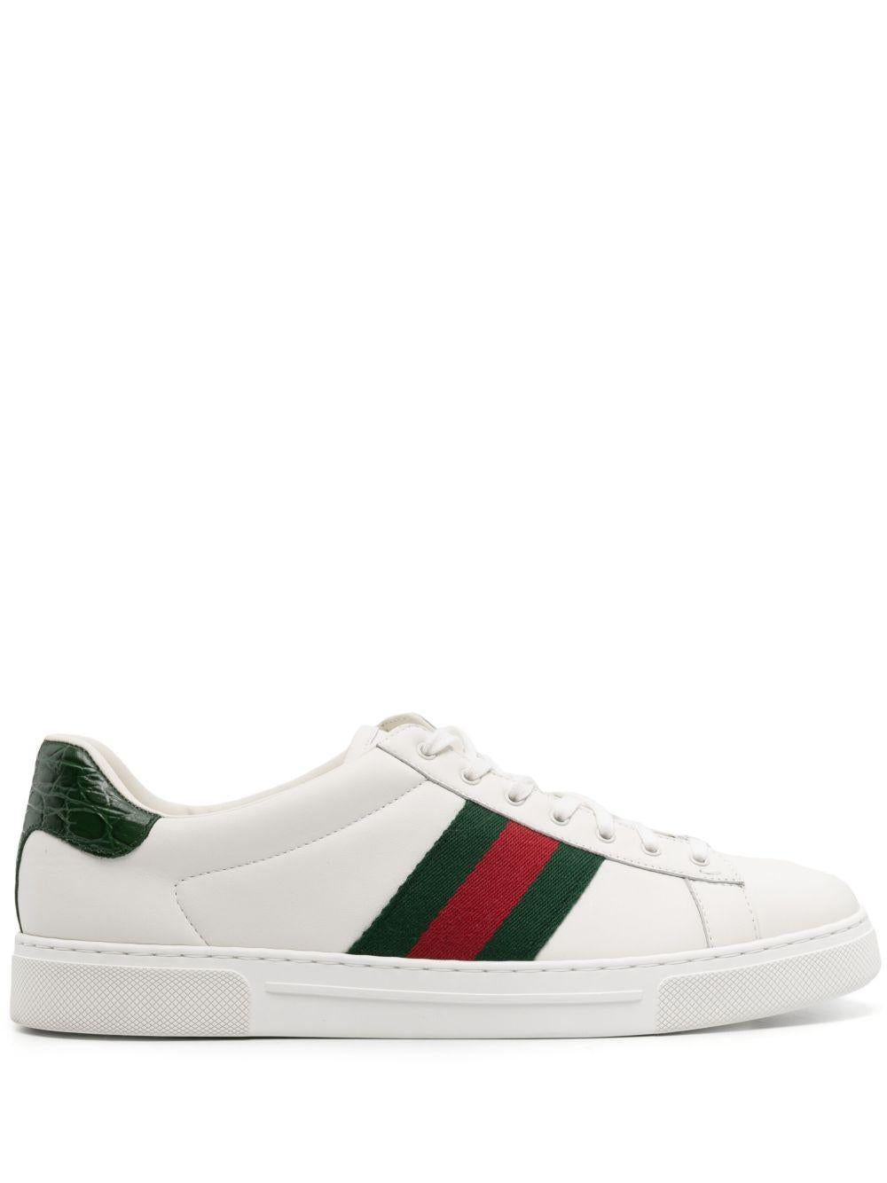 Ace leather sneakers<BR/><BR/> 757892 AACAG9055 GUCCI 