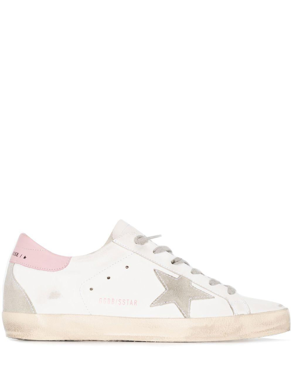 Super-Star with gray suede star and pink leather heel tab GWF00102 F00256910914 GOLDEN GOOSE 