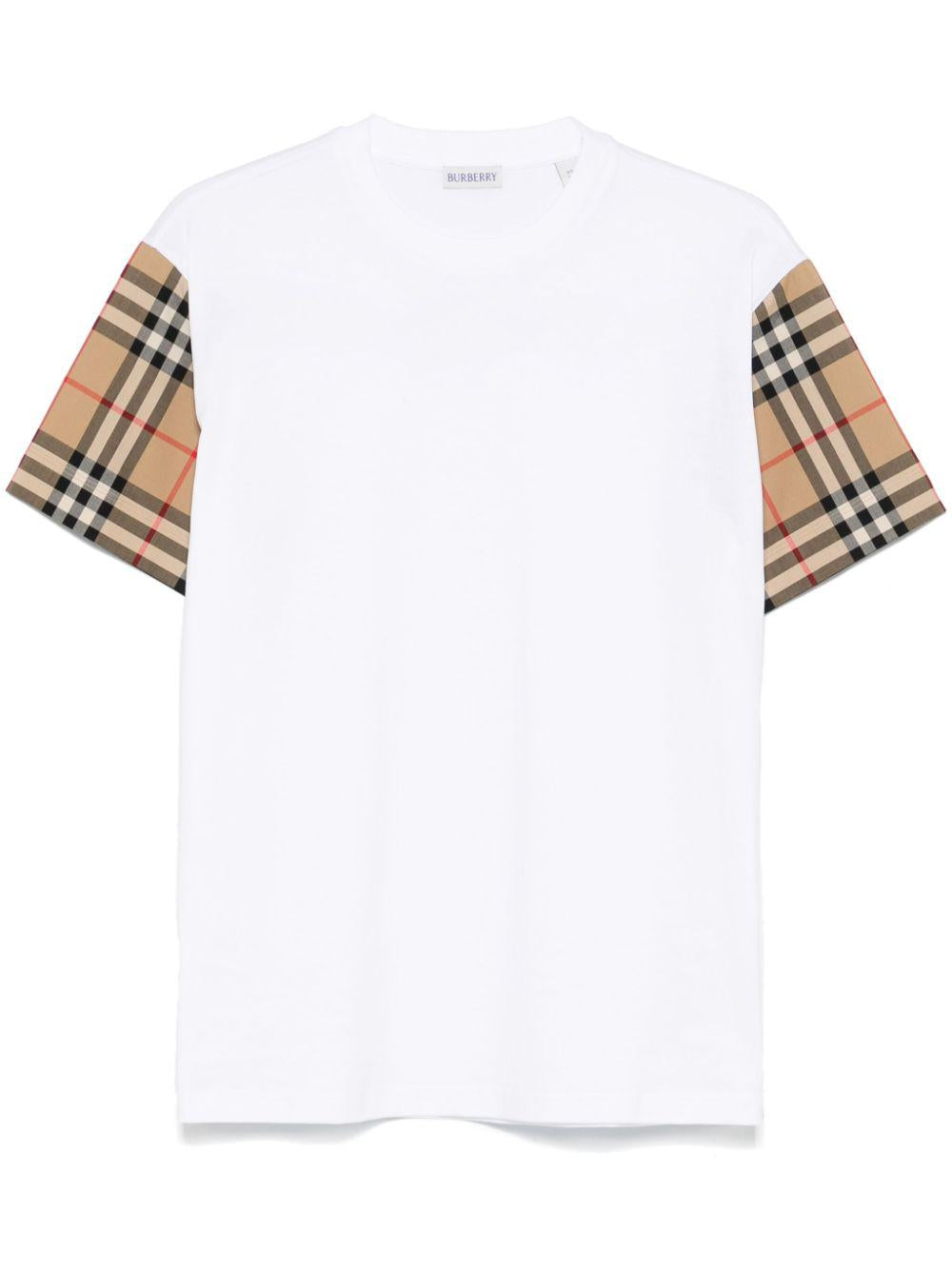 Vintage Check-detailed T-shirt<BR/><BR/><BR/> 8073029 A1464 BURBERRY 
