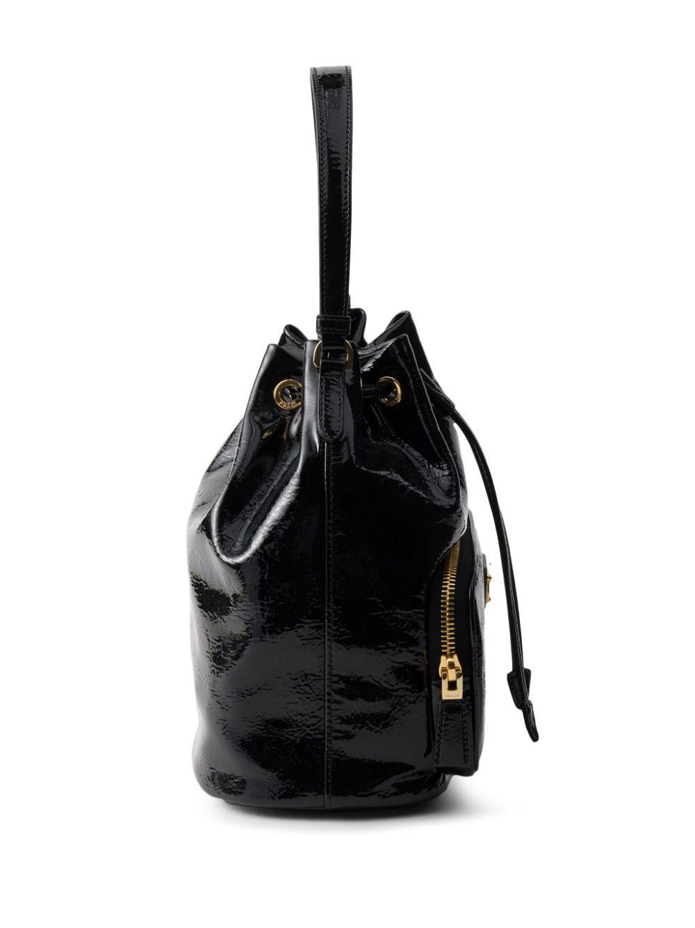 Duet naplak patent leather bucket bag 1BH038 2DNTF0002 PRADA 